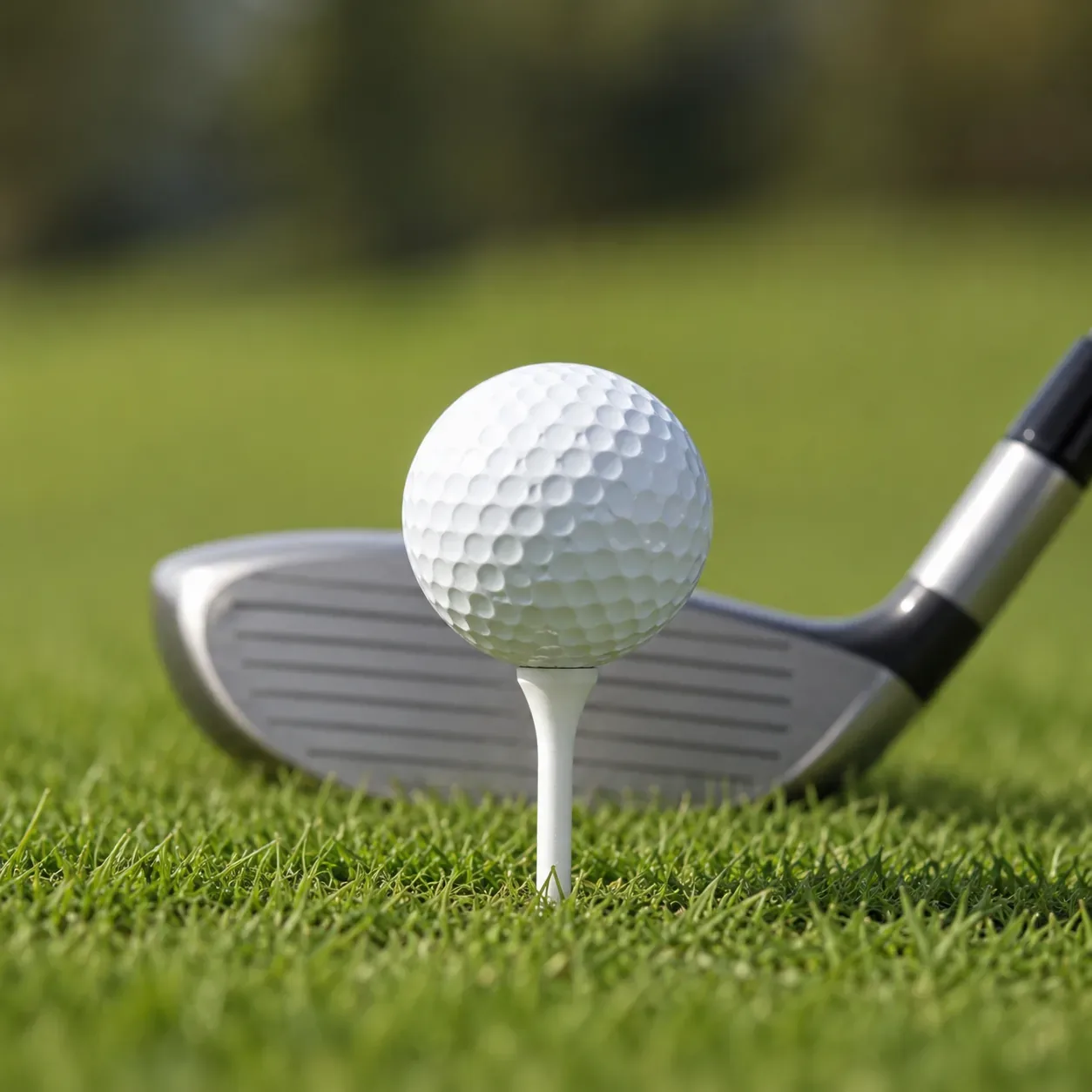 Golf ball and club